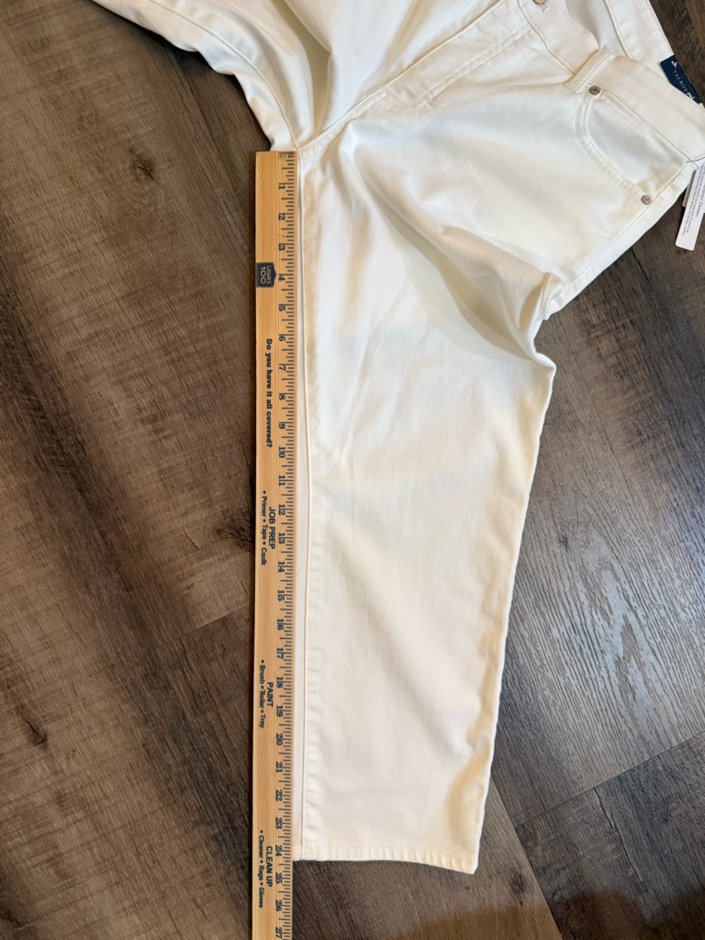 Talbots ππ White Straight Crop Jean Size 12 - Picture 12 of 16